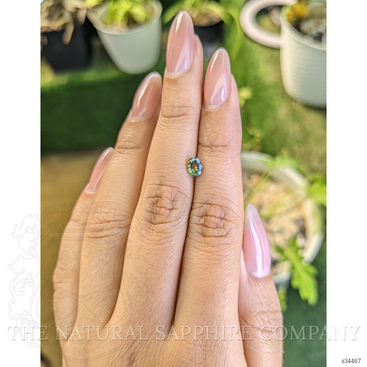 0.63 Ct. Yellowish Green Sapphire from Madagascar