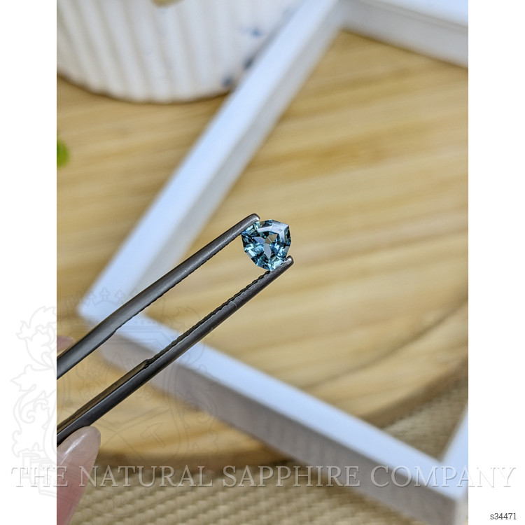 0.73 Ct. Greenish Blue Sapphire from Madagascar