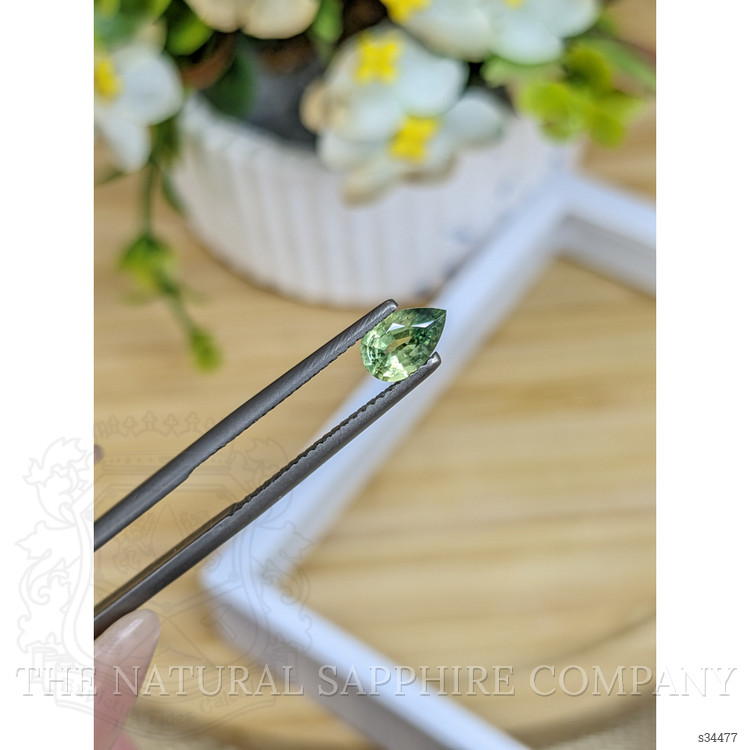 0.72 Ct. Yellowish Green Sapphire from Madagascar