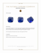 1.31 Ct. Blue Cabochon Sapphire from Tanzania Appraisal