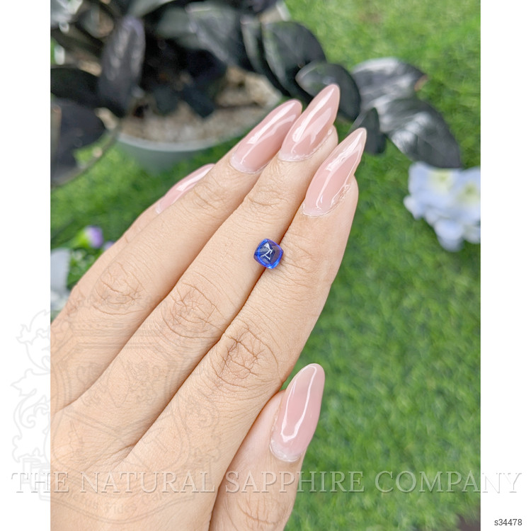 1.31 Ct. Blue Cabochon Sapphire from Tanzania