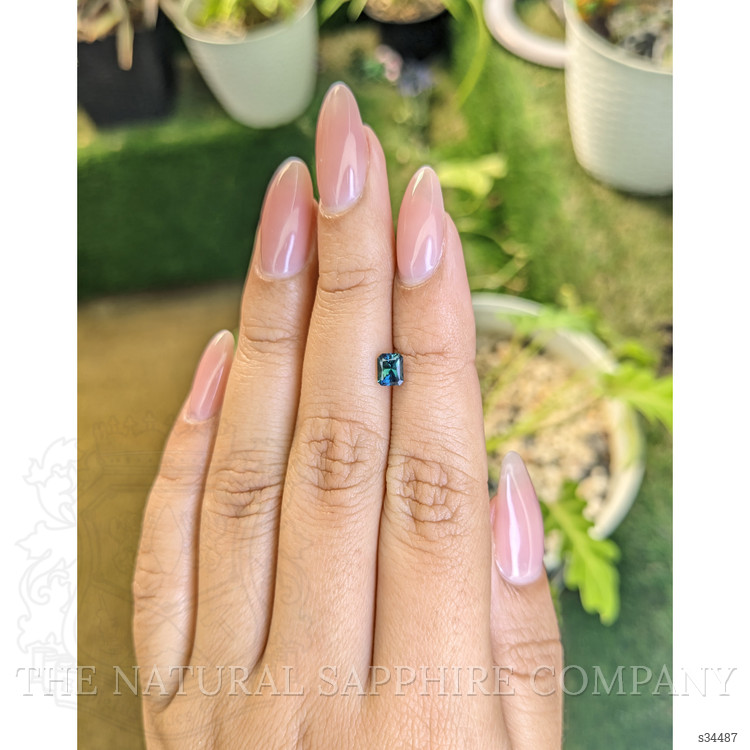 0.66 Ct. Bluish Green Sapphire from Madagascar