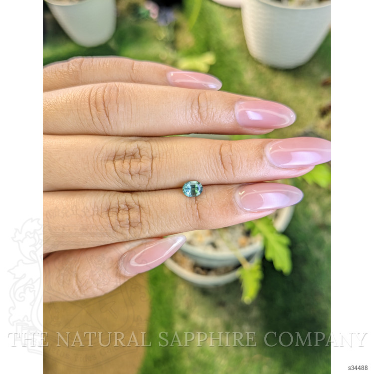 0.66 Ct. Bluish Green Sapphire from Madagascar