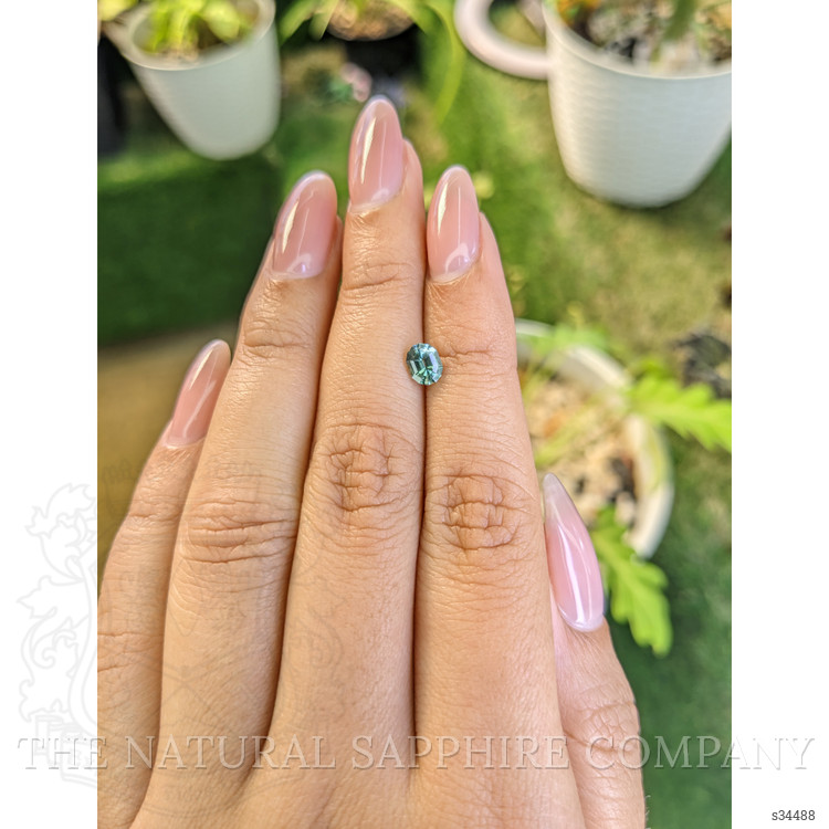 0.66 Ct. Bluish Green Sapphire from Madagascar