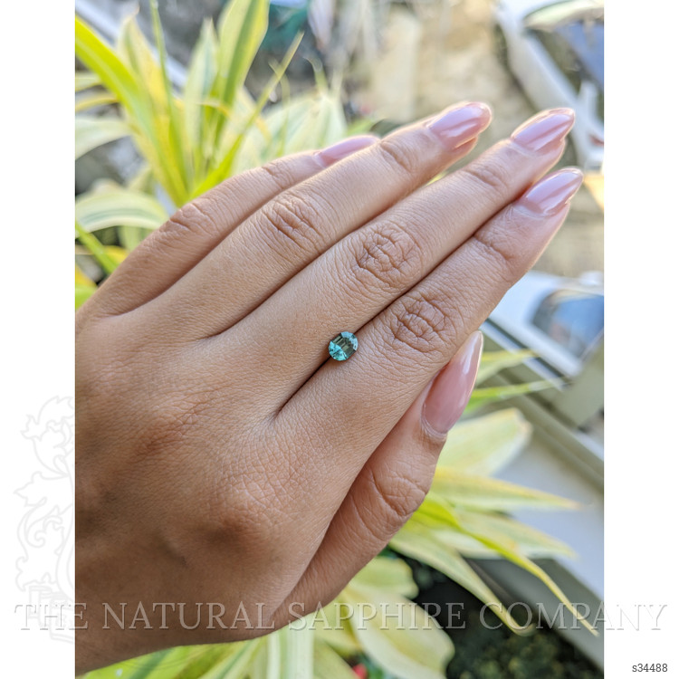 0.66 Ct. Bluish Green Sapphire from Madagascar