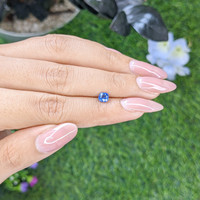 0.59 Ct. Blue Sapphire from Tanzania Life Style