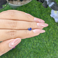 0.61 Ct. Blue Sapphire from Tanzania Life Style