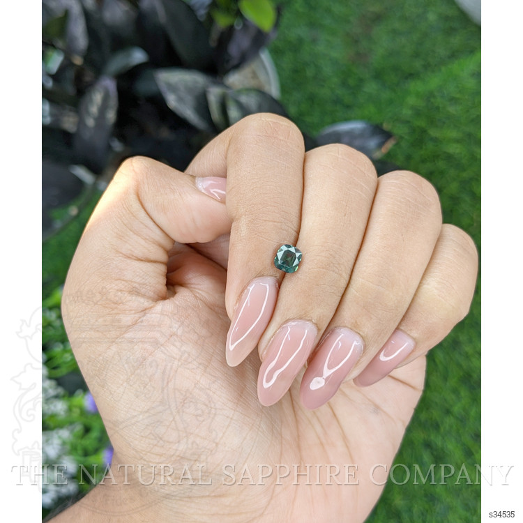 0.89 Ct. Bluish Green Sapphire from Madagascar