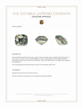 0.88 Ct. Brownish Green Sapphire from Madagascar Appraisal