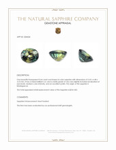 0.64 Ct. Bi Color Sapphire from Madagascar Appraisal