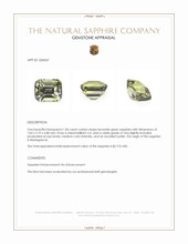1.85 Ct. Brownish Green Sapphire from Madagascar Appraisal