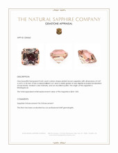 0.60 Ct. Pinkish Brown Sapphire from Madagascar Appraisal