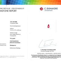 2.51 Ct. Padparadscha Sapphire from Madagascar Scan Report
