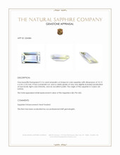2.16 Ct. Bi Color Sapphire from Ceylon (Sri Lanka) Appraisal