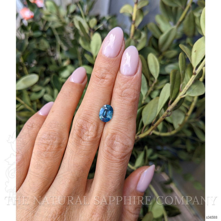 2.09 Ct. Bluish Green Sapphire from Madagascar