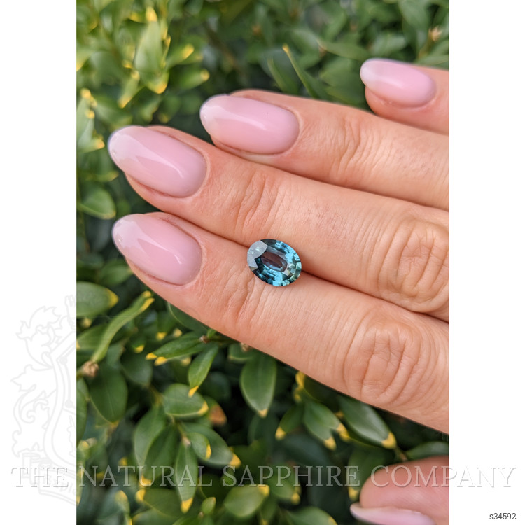 1.83 Ct. Bluish Green Sapphire from Ceylon (Sri Lanka)