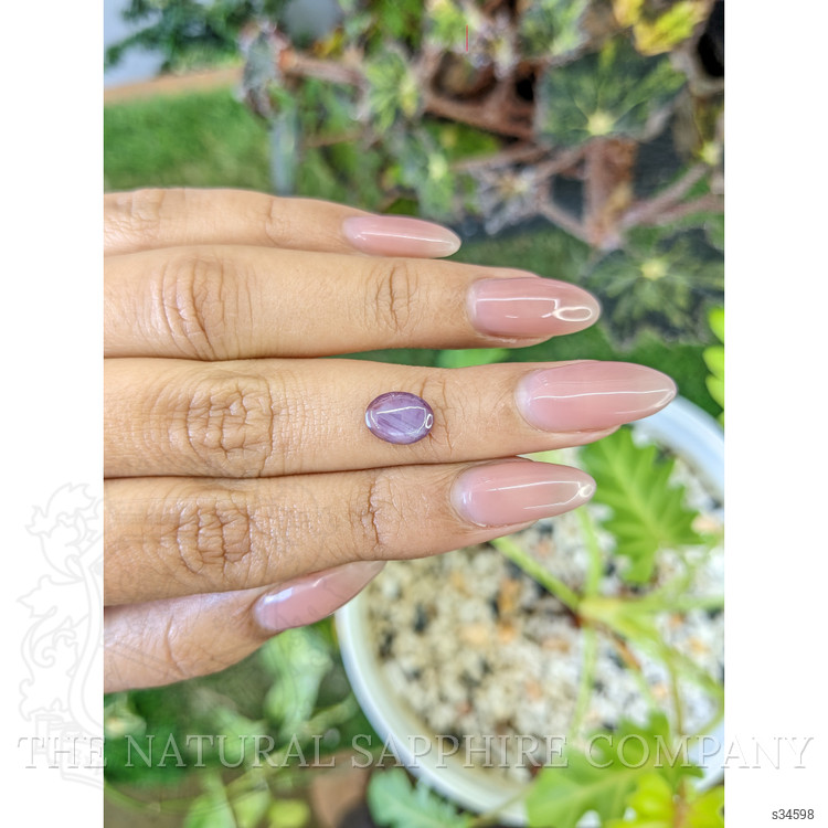 1.51 Ct. Pinkish Purple Star Sapphire from Ceylon (Sri Lanka)