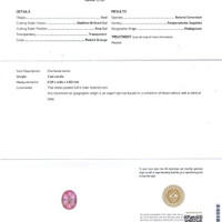 2.64 Ct. Padparadscha Sapphire from Madagascar Scan Report