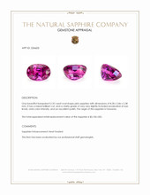 2.32 Ct. Pink Sapphire from Tanzania Appraisal
