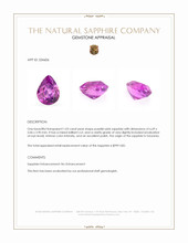 1.03 Ct. Purplish Pink Sapphire from Tanzania Appraisal