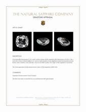 2.59 Ct. White Sapphire from Tanzania Appraisal