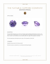 1.24 Ct. Purple Sapphire from Tanzania Appraisal