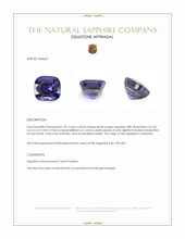 1.81 Ct. Bluish Purple Sapphire from Tanzania Appraisal