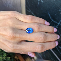 5.19 Ct. Blue Sapphire from Ceylon (Sri Lanka) Life Style
