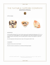 5.62 Ct. Peach Sapphire from Ceylon (Sri Lanka) Appraisal