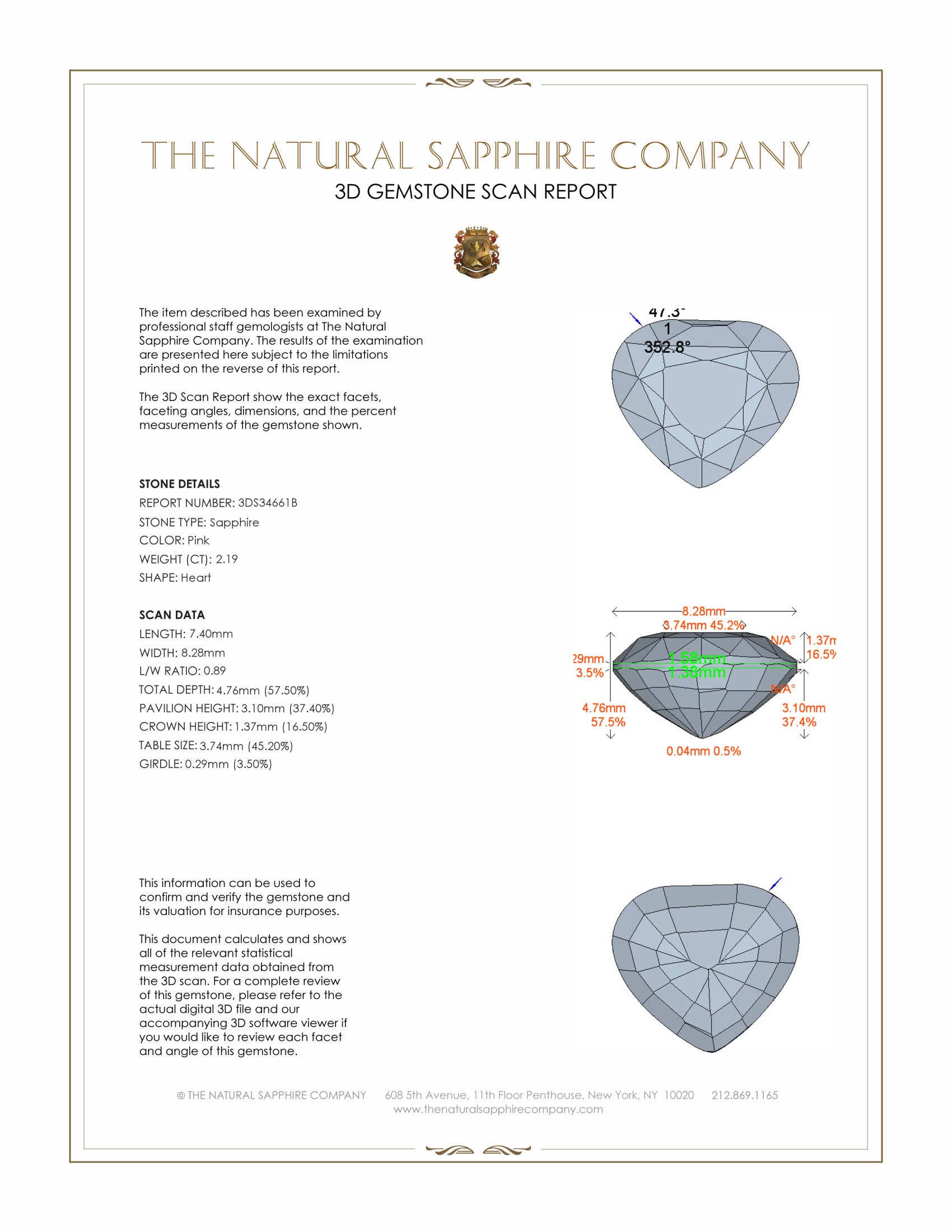 2.19 Ct. Pink Sapphire from Ceylon (Sri Lanka)