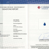 4.07 Ct. Blue Sapphire from West Africa Scan Report