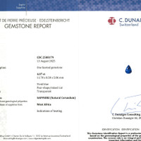 4.07 Ct. Blue Sapphire from West Africa Scan Report