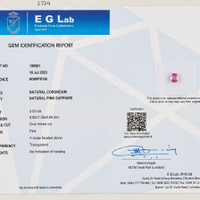 3.03 Ct. Pink Sapphire from Ceylon (Sri Lanka) Scan Report