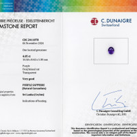 4.05 Ct. Purple Sapphire from Ceylon (Sri Lanka) Scan Report