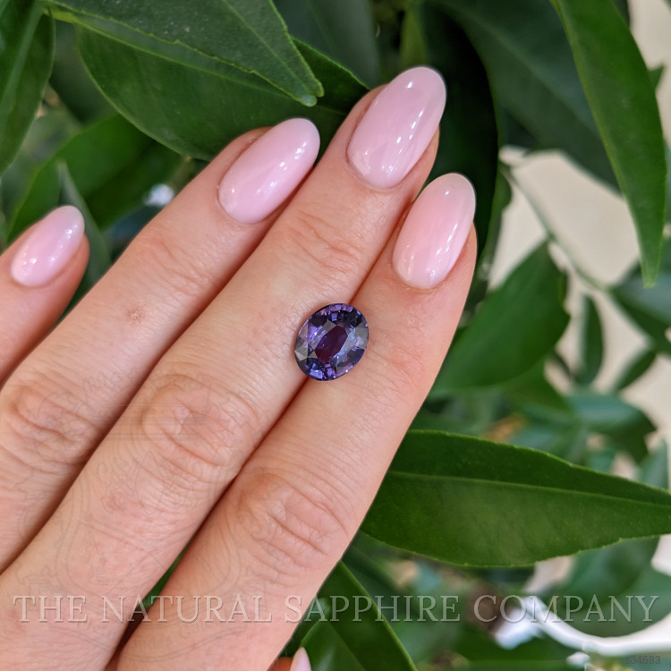 4.05 Ct. Purple Sapphire from Ceylon (Sri Lanka)