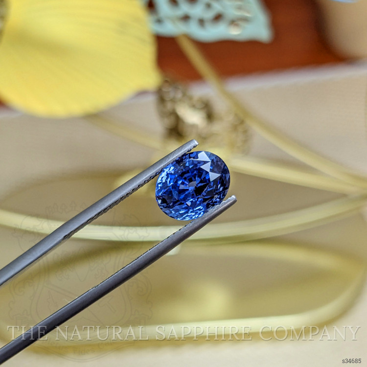 3.72 Ct. Blue Sapphire from Ceylon (Sri Lanka)