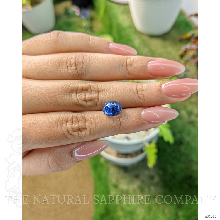 3.72 Ct. Blue Sapphire from Ceylon (Sri Lanka)