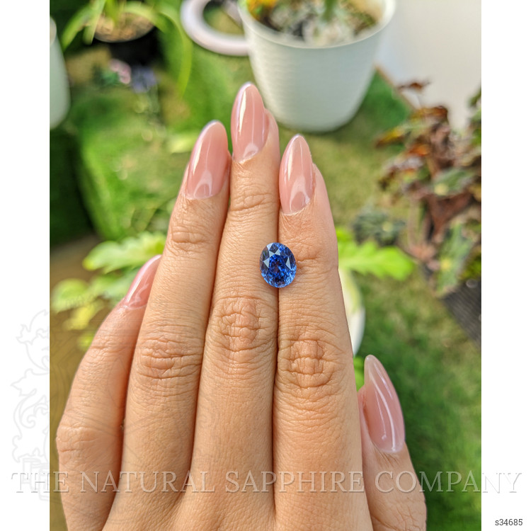 3.72 Ct. Blue Sapphire from Ceylon (Sri Lanka)
