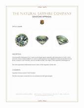 0.61 Ct. Green Sapphire from Madagascar Appraisal