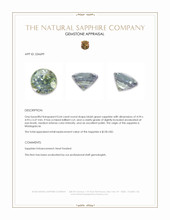 0.64 Ct. Bluish Green Sapphire from Madagascar Appraisal