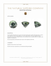 0.66 Ct. Bluish Green Sapphire from Madagascar Appraisal