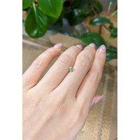 0.62 Ct. Bluish Green Sapphire from Madagascar Life Style