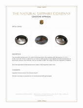 6.76 Ct. Black Star Sapphire from Thailand Appraisal