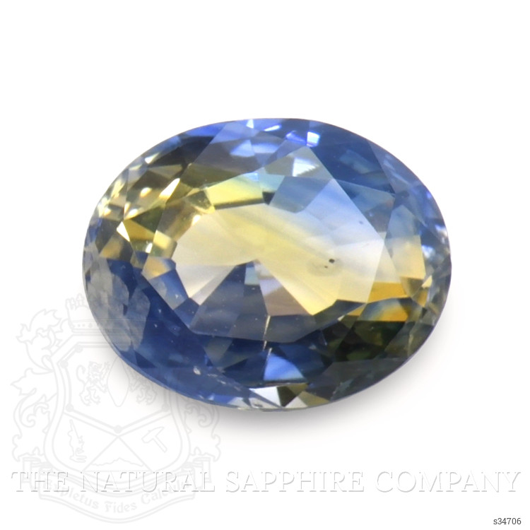 1.85 Ct. Bi Color Sapphire from Ceylon (Sri Lanka)