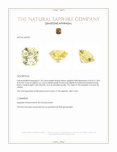1.59 Ct. Yellow Sapphire from Ceylon (Sri Lanka) Appraisal