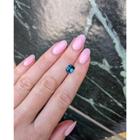 1.68 Ct. Bluish Green Sapphire from Madagascar Life Style