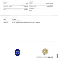 4.15 Ct. Blue Sapphire from Madagascar Scan Report