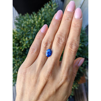 4.15 Ct. Blue Sapphire from Madagascar Life Style