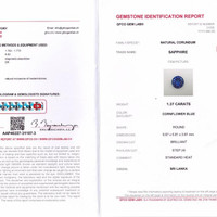 1.37 Ct. Blue Sapphire from Ceylon (Sri Lanka) Scan Report