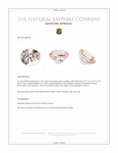 1.62 Ct. Pink Sapphire from Africa Appraisal
